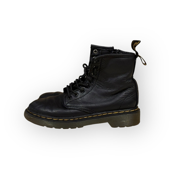 Dr Martens Boots Kids 1460 Pascal Mono Black Zip Docs 8 Eye Unisex Shoes Sz 13​ - Picture 5 of 8